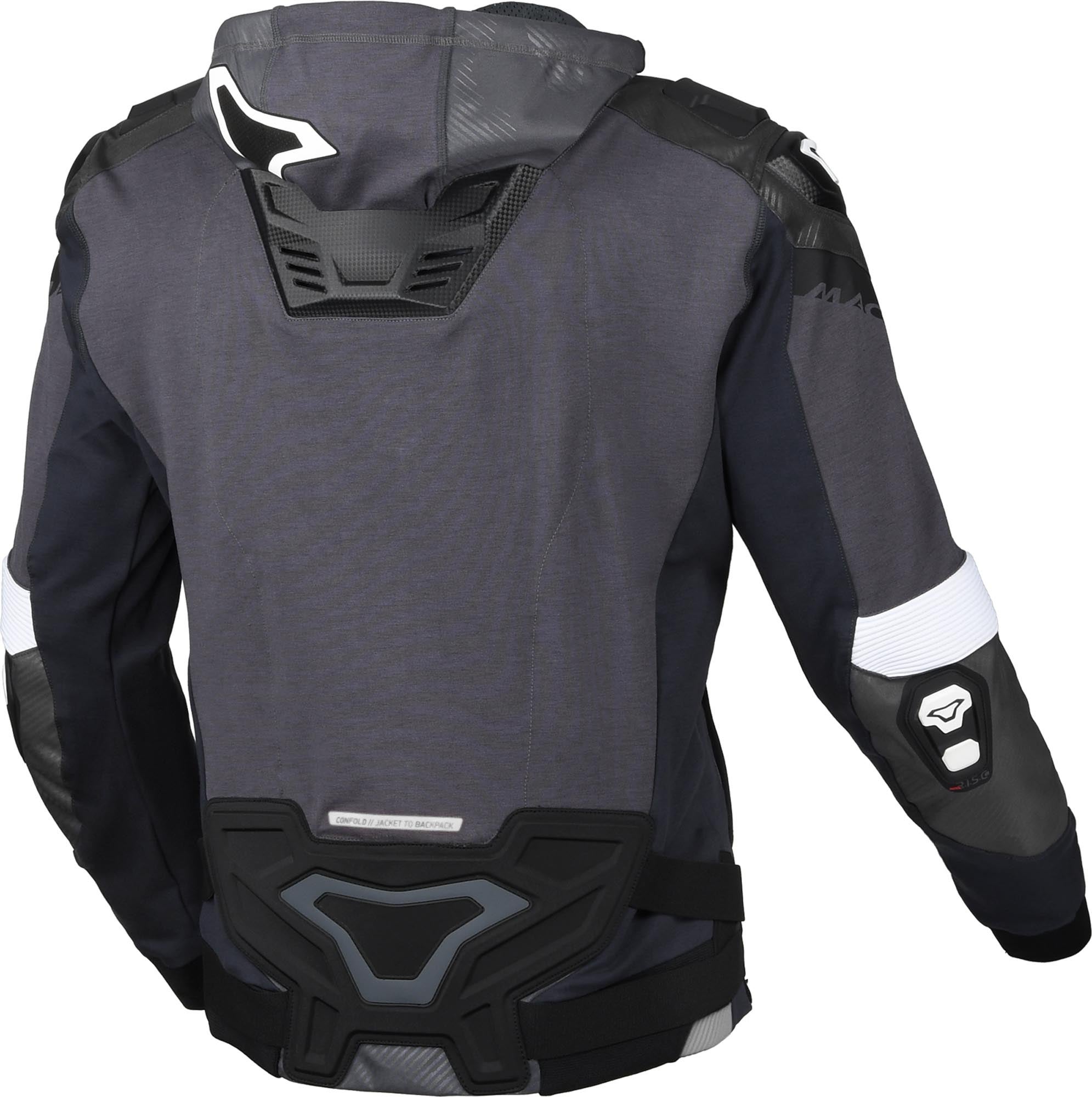 Macna Phantomax Motorcykeltextiljacka Grå/blå 2XL Figur 2