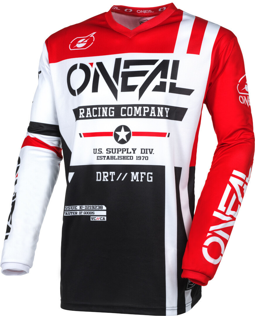 Oneal Element Warhawk Motocross Jersey black/white/red M Figure 1