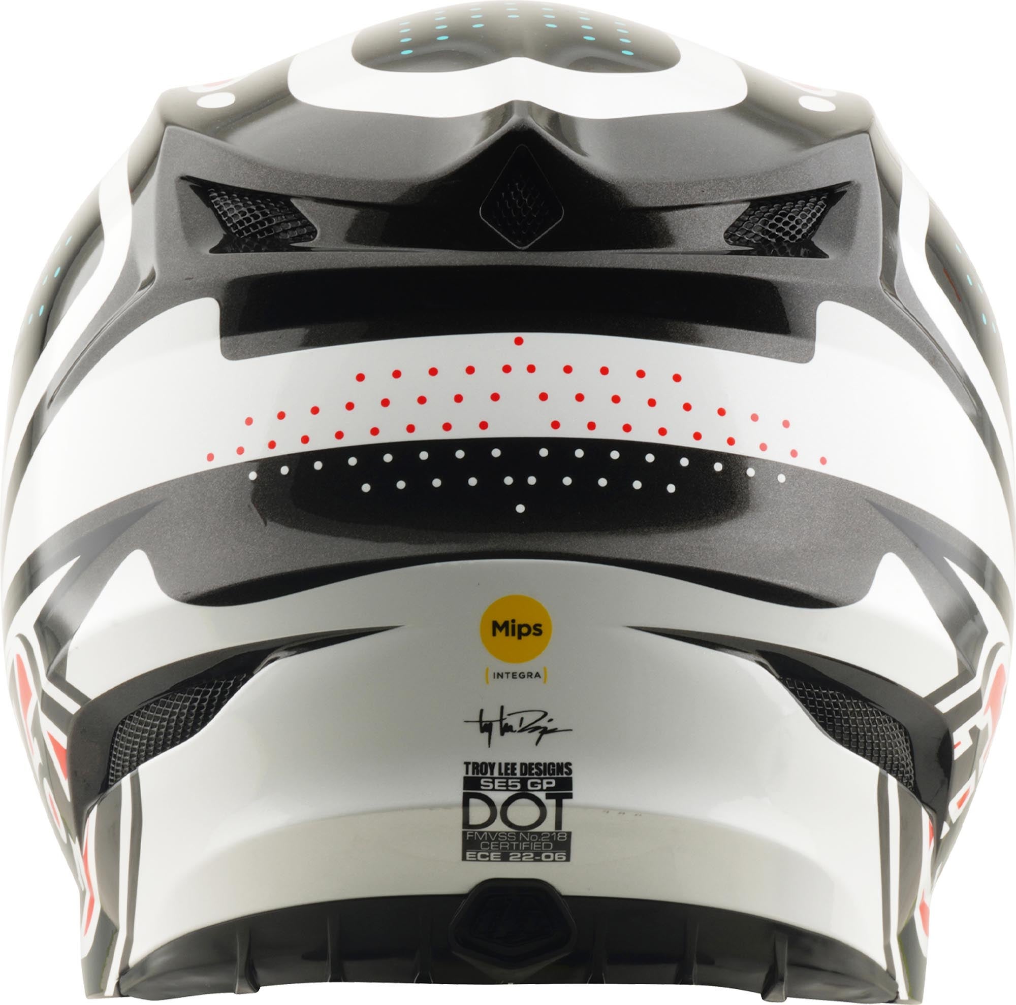 Side view of Troy Lee Designs SE5 Polycarbonate MIPS The Line Motocross Helmet