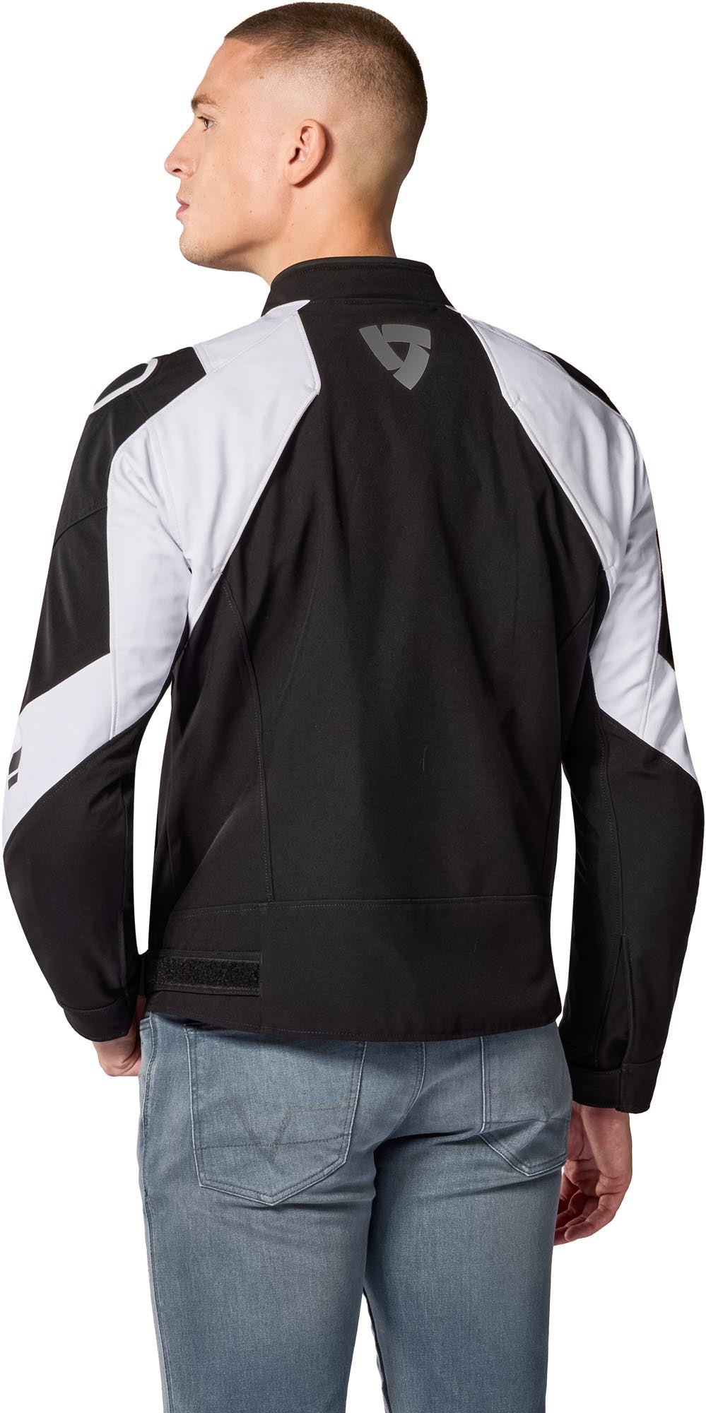 Revit Hyperspeed 3 H2O wasserdichte Motorrad Textiljacke schwarz/weiß XL Abbildung 4