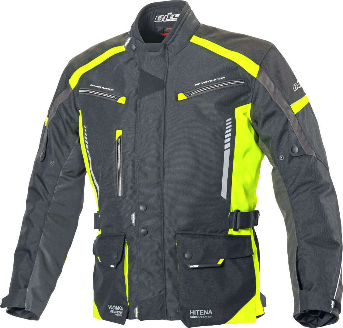 Büse Torino II Motorcycle Textile Jacket black/neon-yellow S Figure 1