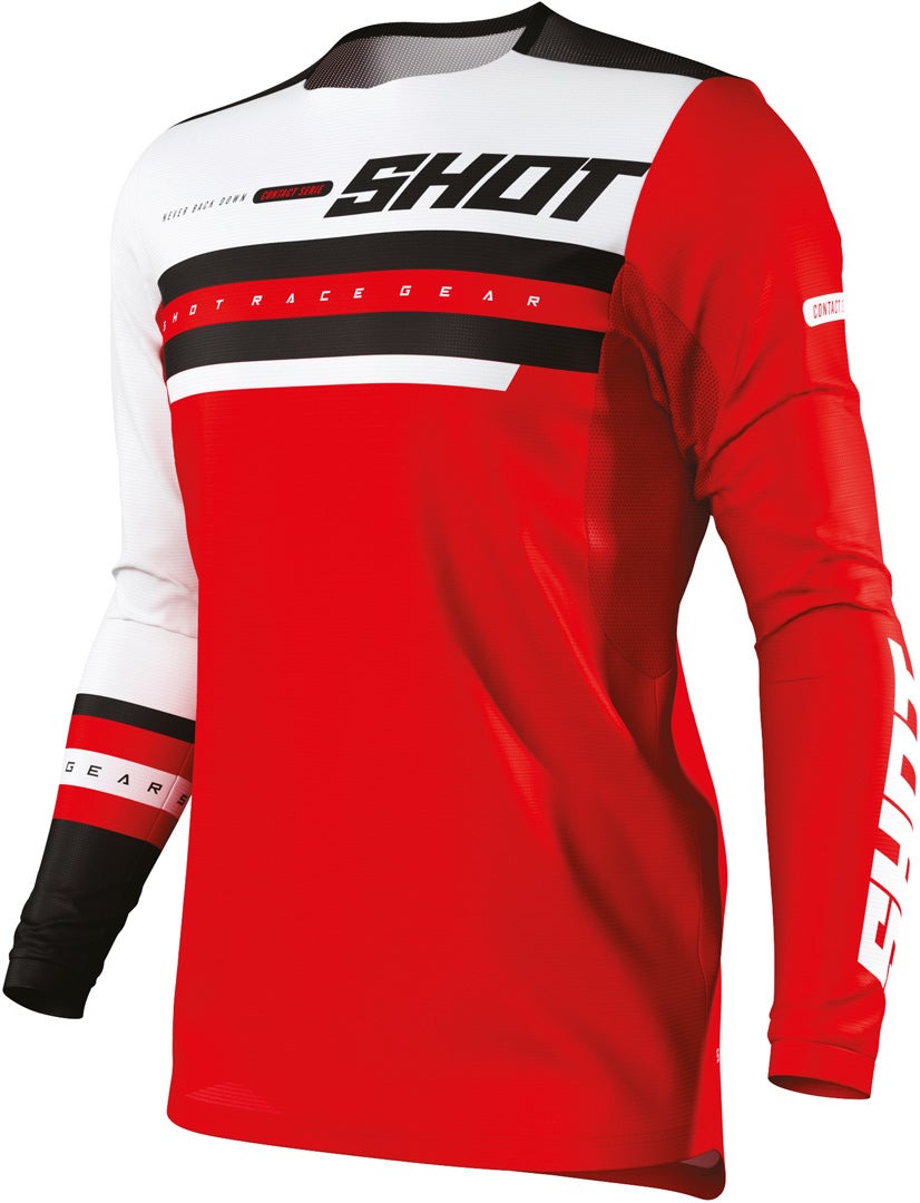 Shot Contact Shining Motocross Jersey rot M Abbildung 1