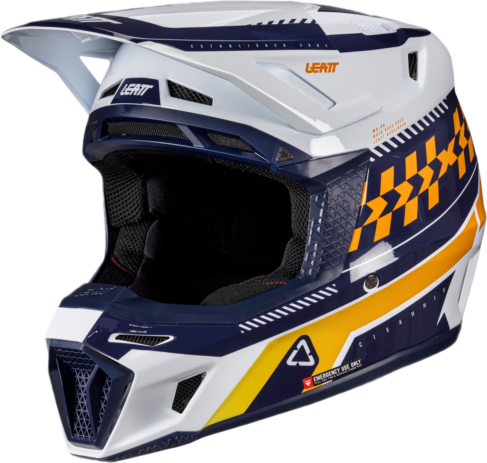 Leatt 8.5 V26 Motocross Helmet with Goggles white/blue/orange XL (61/62) Figure 6