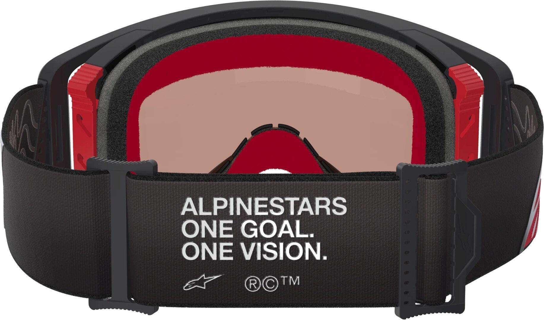 Alpinestars Supertech Corp Absolute Vision Stripe Mirror Ochelari de motocross Negru/Roșu Figura 2