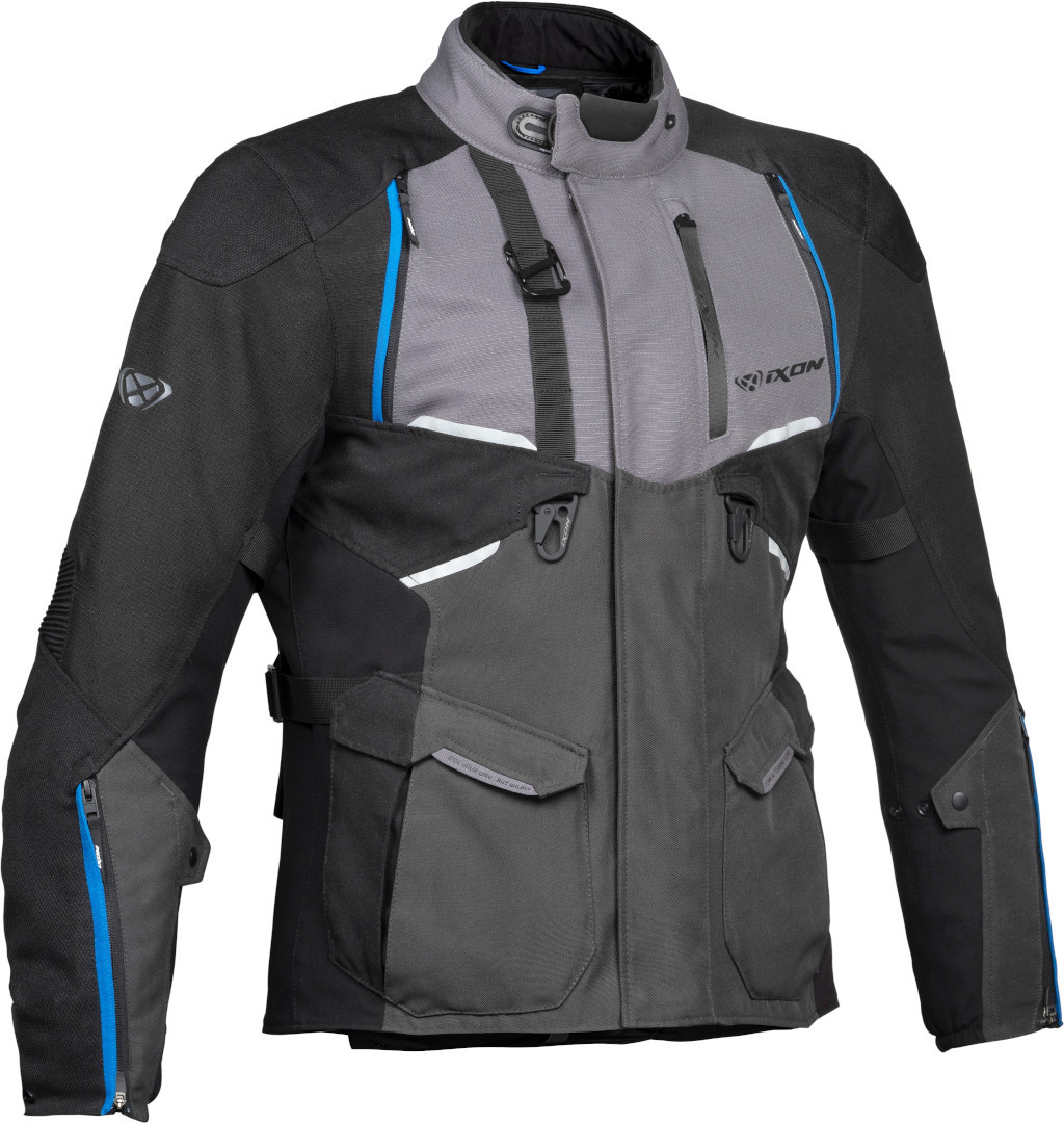 Ixon Eddas Motorcycle Textile Jacket black/anthracite/blue M Figure 1