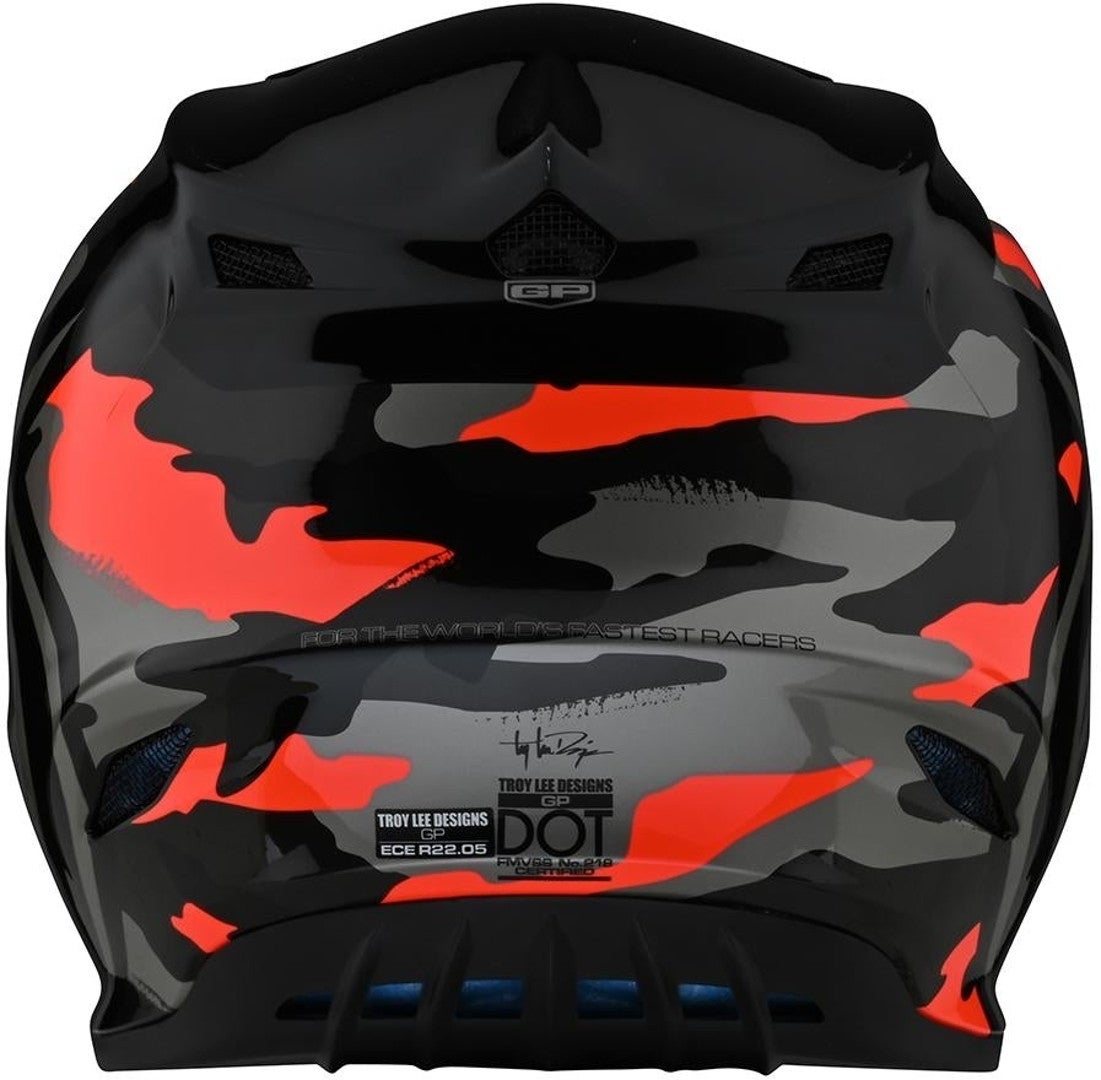 Troy Lee Designs GP Overload Camo Casco motocross nero/rosso S Figura 6