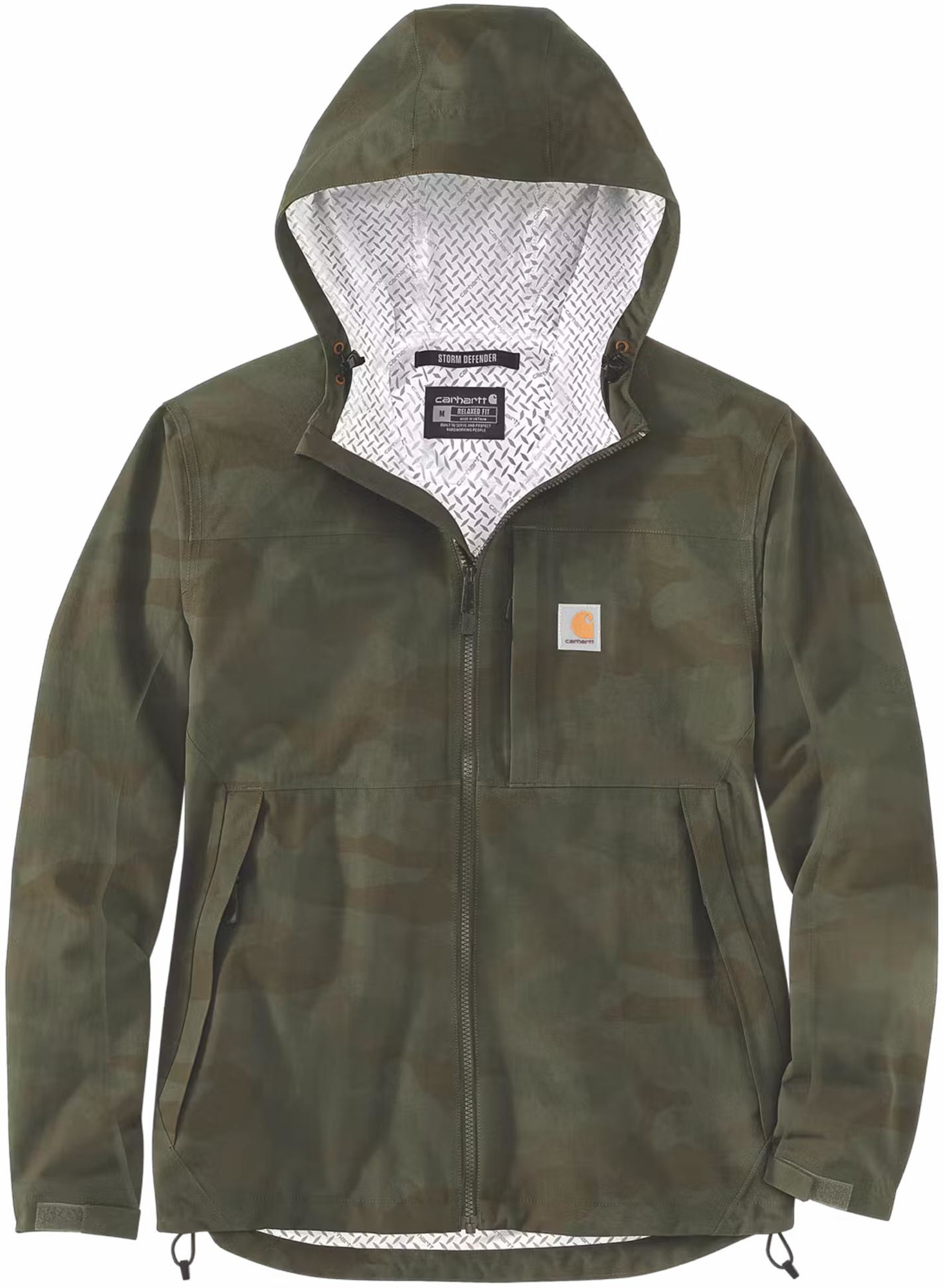 Carhartt Monterey Rainjacket camouflage/green S Figure 1