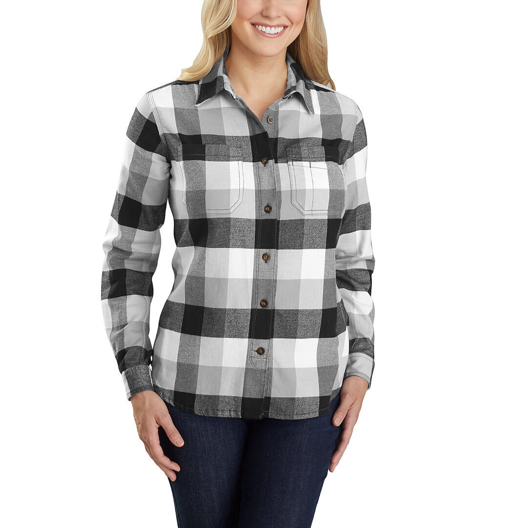Carhartt Hamilton Camicia di flanella da donna bianco/nero/grigio XL Figura 3