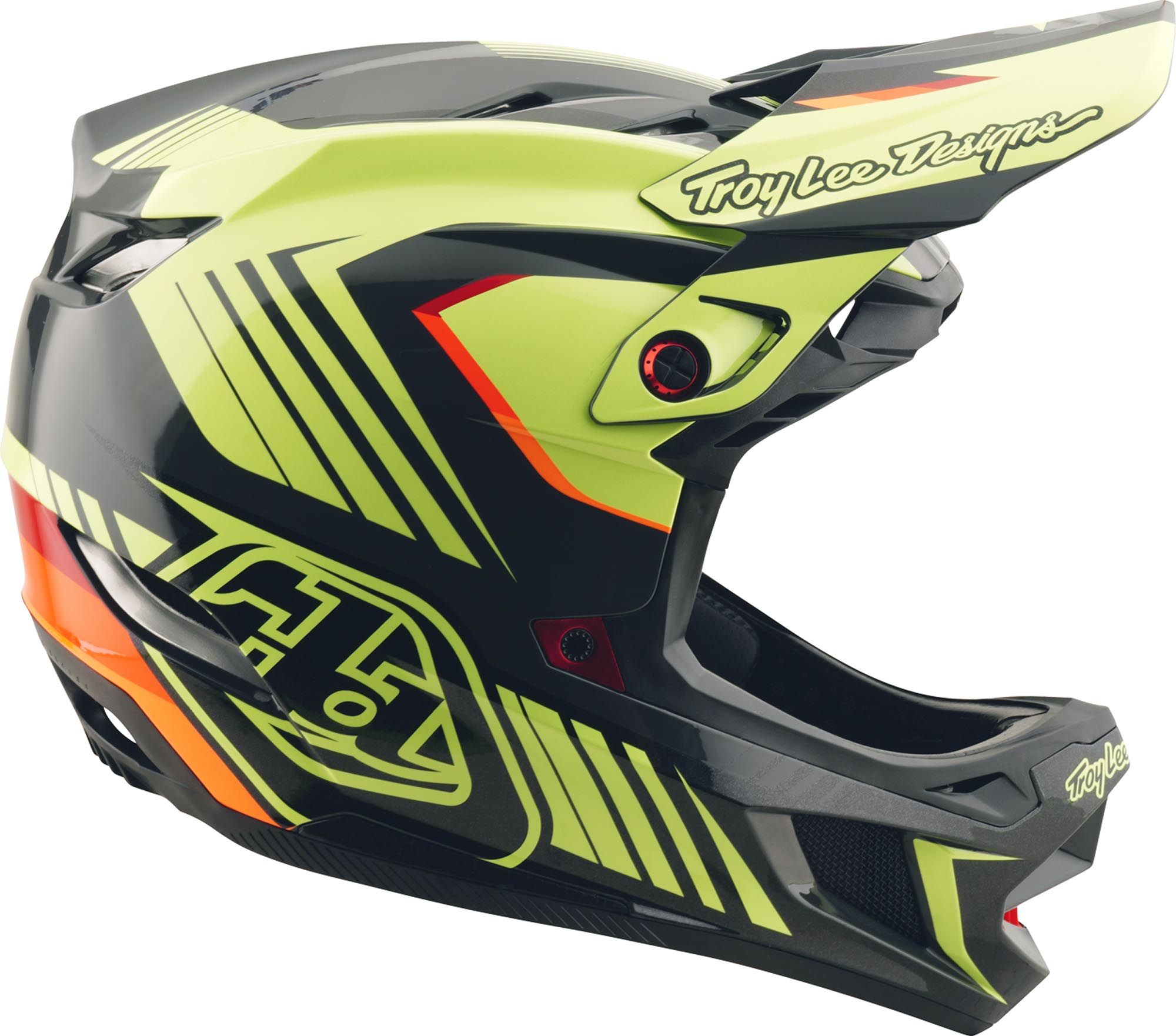 Troy Lee Designs D4 Qualifer Polyacrylite MIPS Downhill Helm schwarz/gelb S (55/56) Abbildung 6