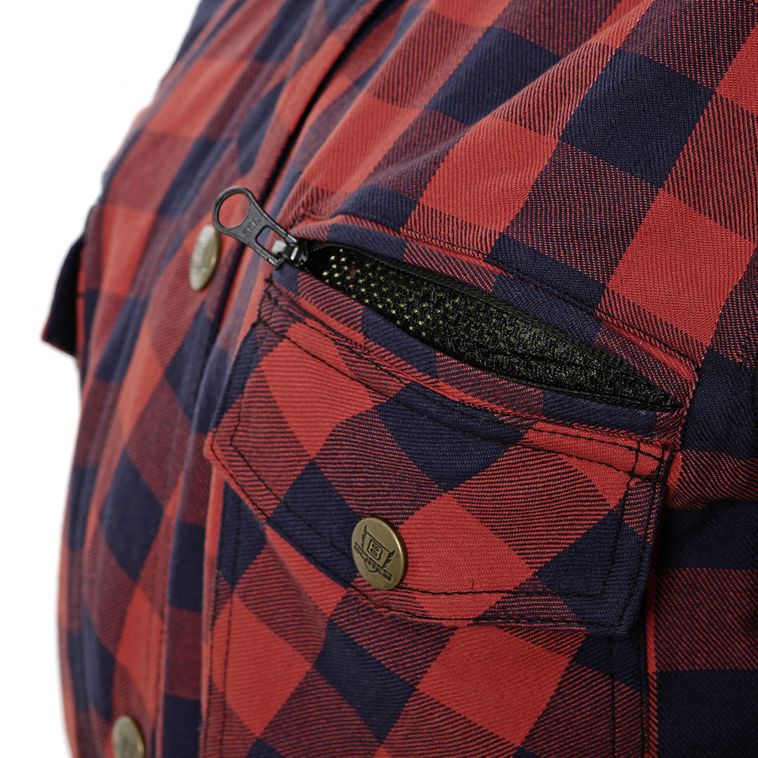 Bores Lumberjack Premium Cămașă de motocicletă pentru doamne Roșu/Albastru S Figura 2