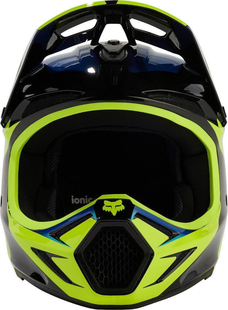 FOX V3 Streak Casco da motocross per ragazzi nero/verde Y/M (51/52) Figura 8