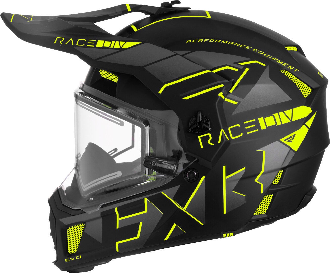 FXR Clutch X Evo Snowmobile Helmet black matt/yellow L (58/60) Figure 4