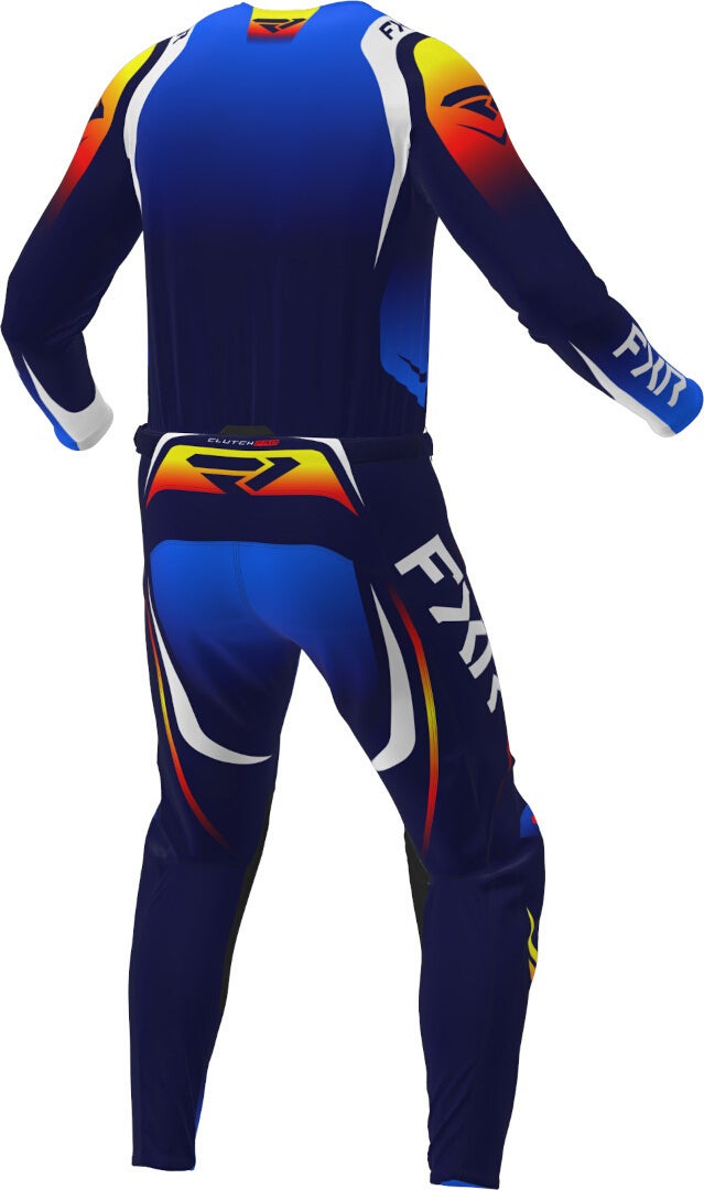 FXR Clutch Pro 2025 Motocross Pants orange/light blue/dark blue 38 Figure 2