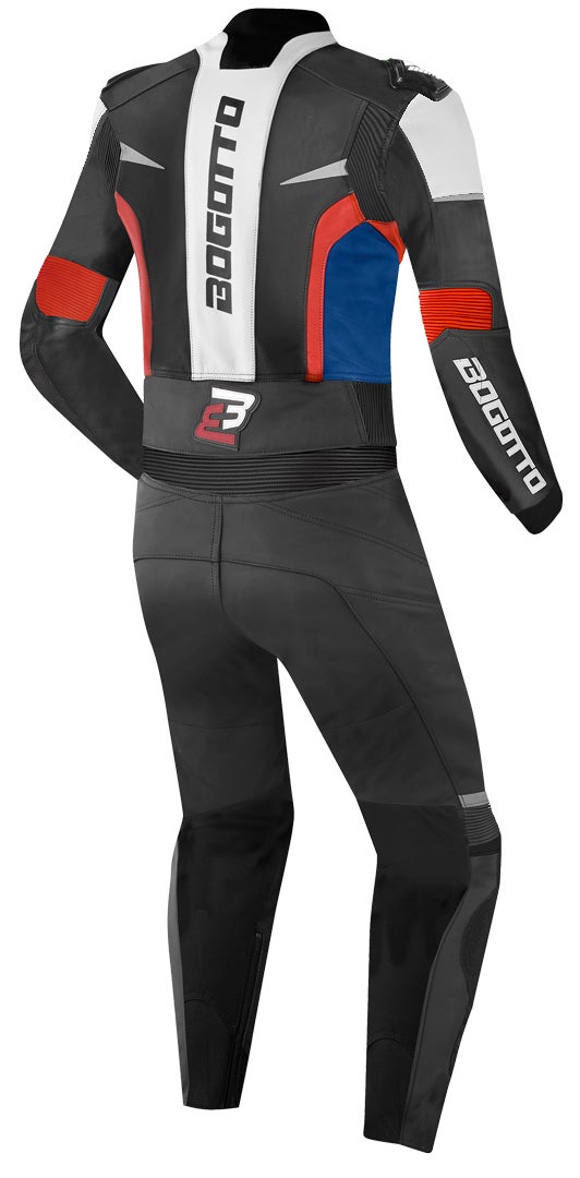 Bogotto Misano Two Piece Motorcycle Leather Suit black/white/red/blue 56 Figure 2