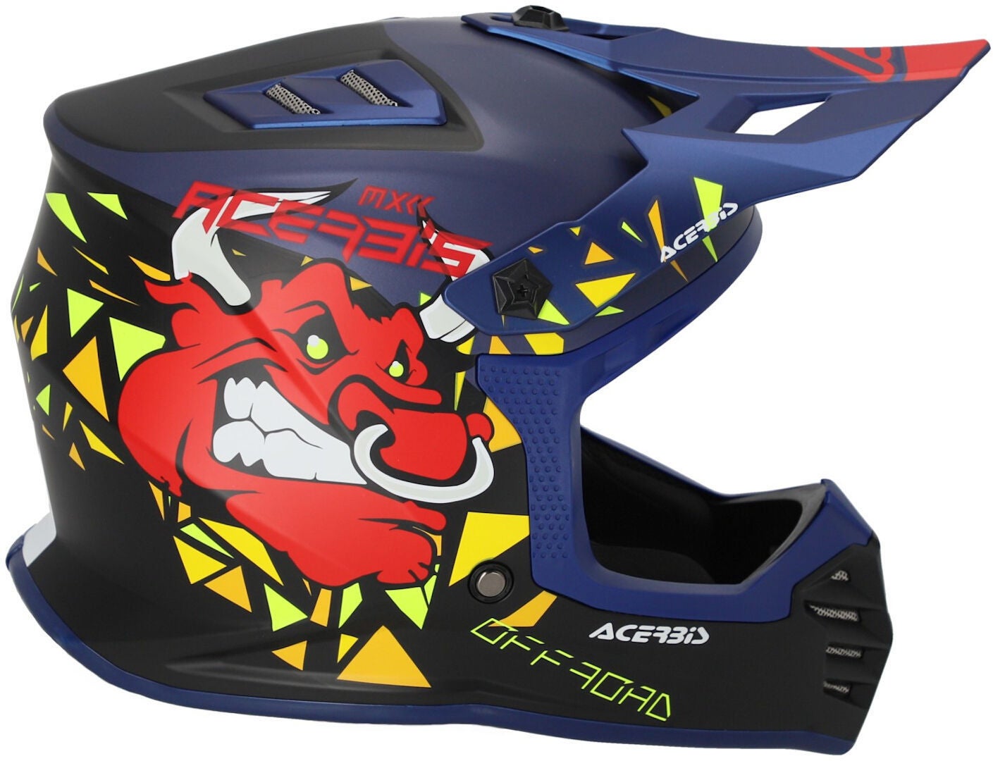 Acerbis Profile 청소년 모토크로스 헬멧 블랙 매트/블루 Y/L (51/52) 그림 4