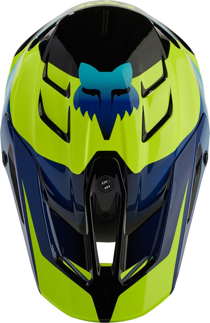 FOX V3 Streak Casco da motocross per ragazzi nero/verde Y/L (52/53) Figura 7