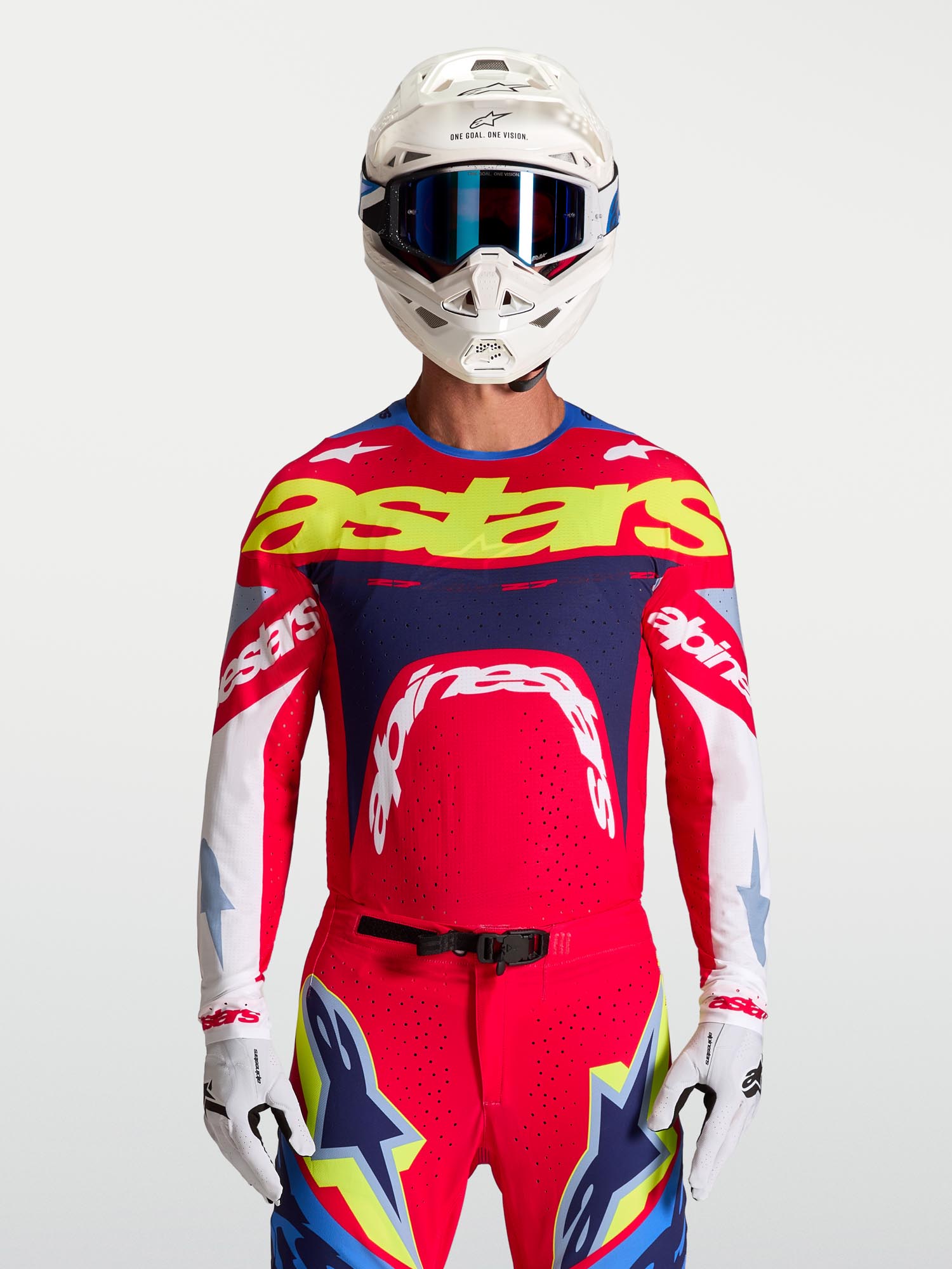 Alpinestars Supertech Dyna Maillot Motocross Rouge/Blanc/Bleu M Figure 7