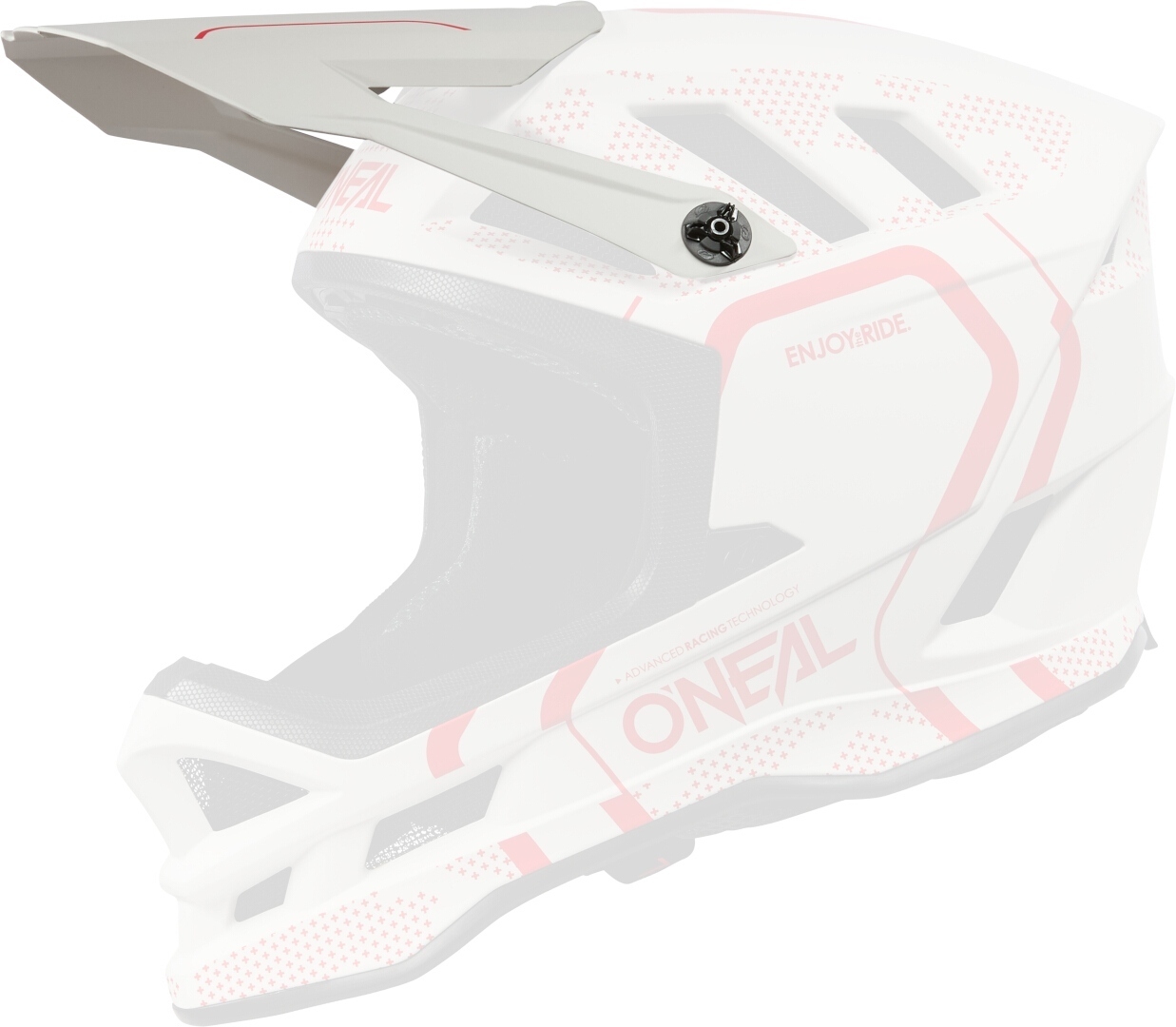 Oneal Blade Polyacrylite Strike Vârful Casca Alb/Roșu Figura 1