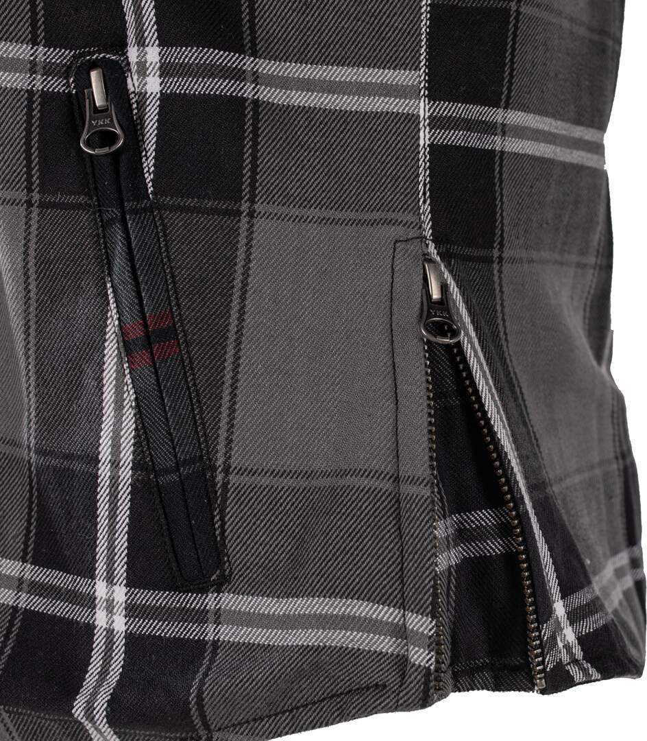 Rusty Stitches Liss V2 Camicia da moto da donna grigio/nero/bianco 38 Figura 4