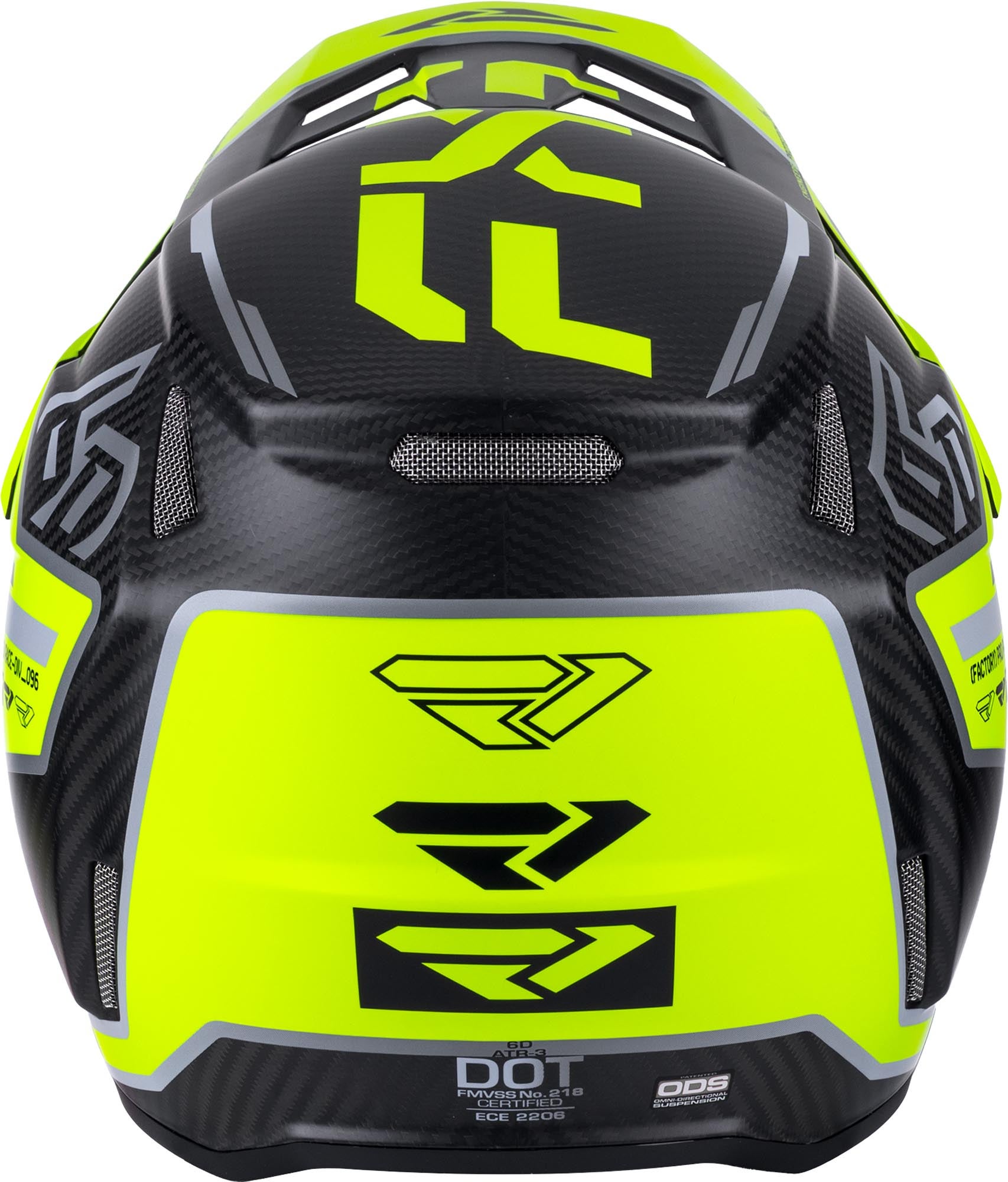FXR 6D ATR-3 FIM Carbon Motocross Helm gelb/schwarz M Abbildung 5