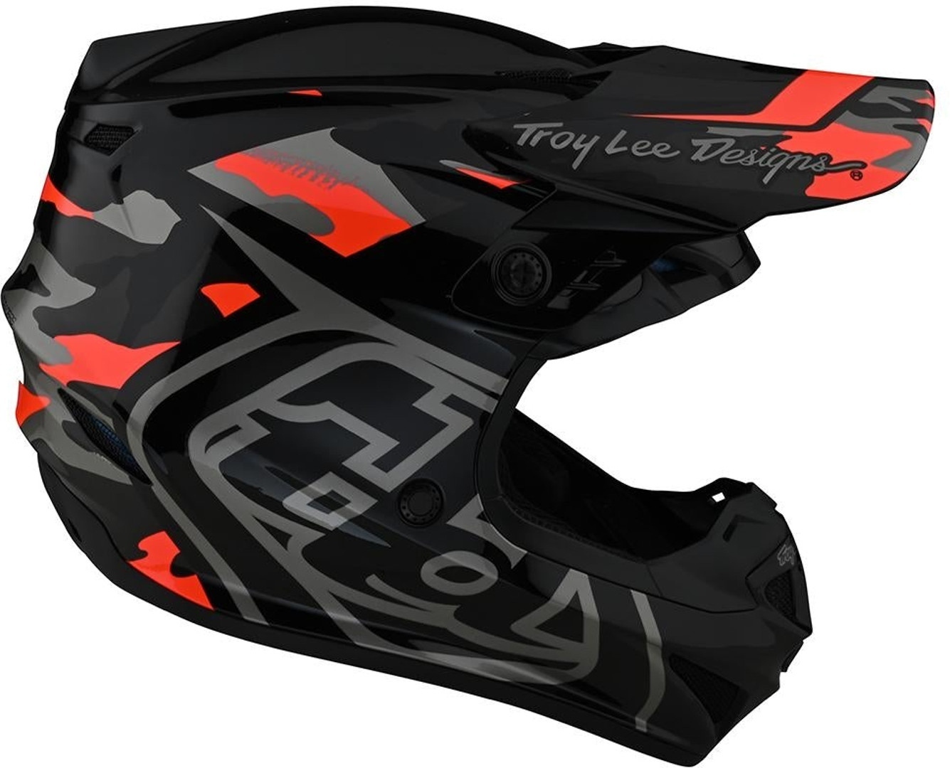 Troy Lee Designs GP Overload Camo Cască de motocross Negru/Roșu XS Figura 4