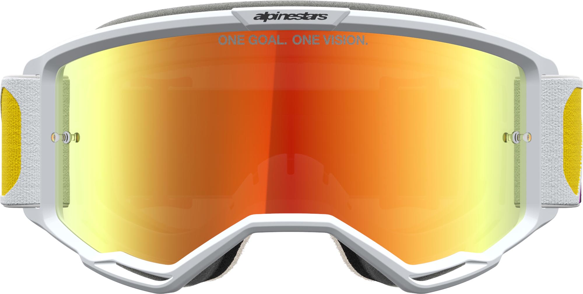 Alpinestars Vision 5 Drag Mirror Motocross Goggles orange/white Figure 4
