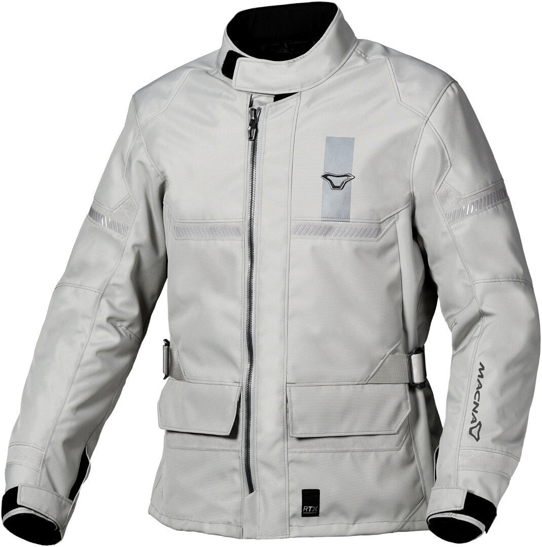 Macna Signal waterproof Motorcycle Textile Jacket light grey 3XL Figure 1