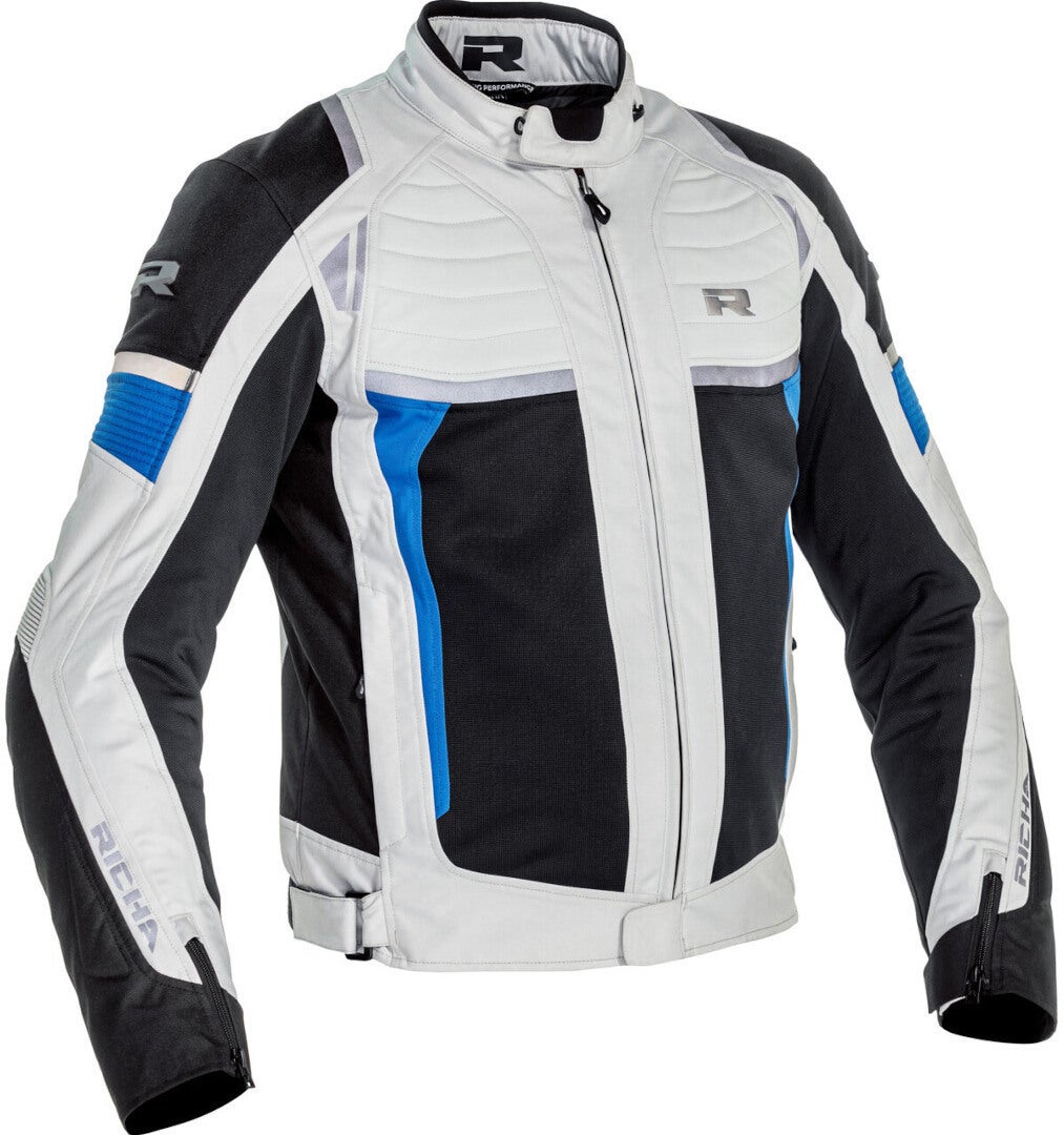 Richa Airstream-X waterproof Motorcycle Textile Jacket light grey/black L Figure 1