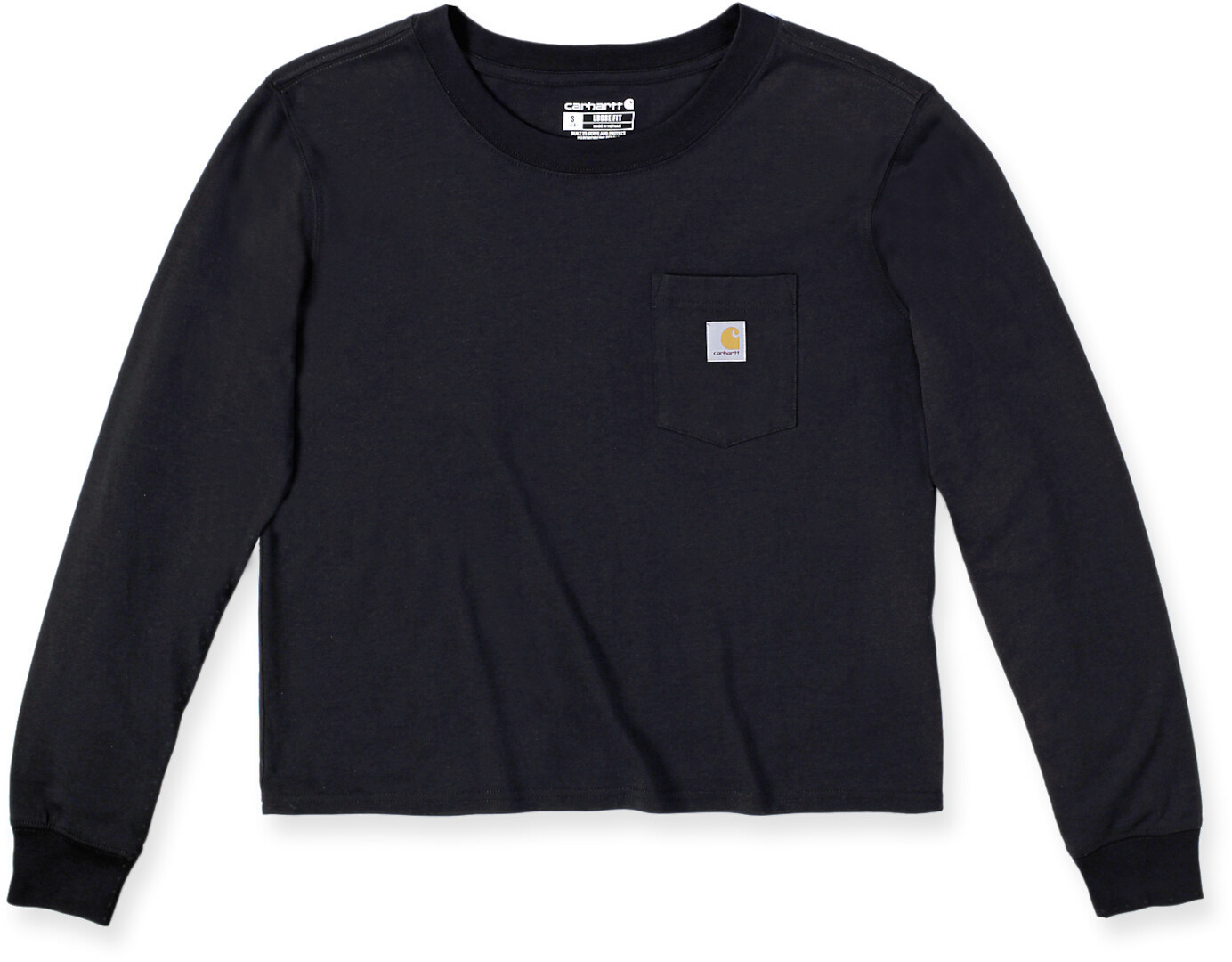 Carhartt Relaxed Fit Lightweight Pocket Cămașă cu mânecă lungă pentru femei negru XS Figura 1