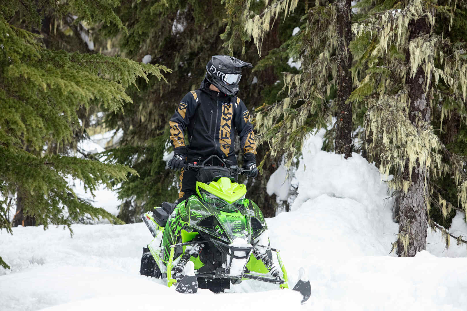 FXR Helium Lite 2023 One Piece Snowmobile Suit black/brown 3XL Figure 3