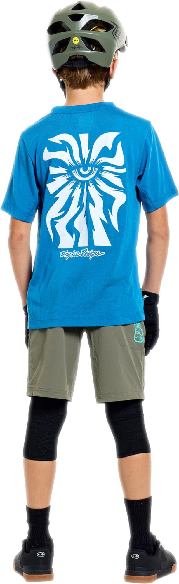 Side view of Troy Lee Designs Skyline Ride One Eye Youth Short Sleeve Bicycle Jersey