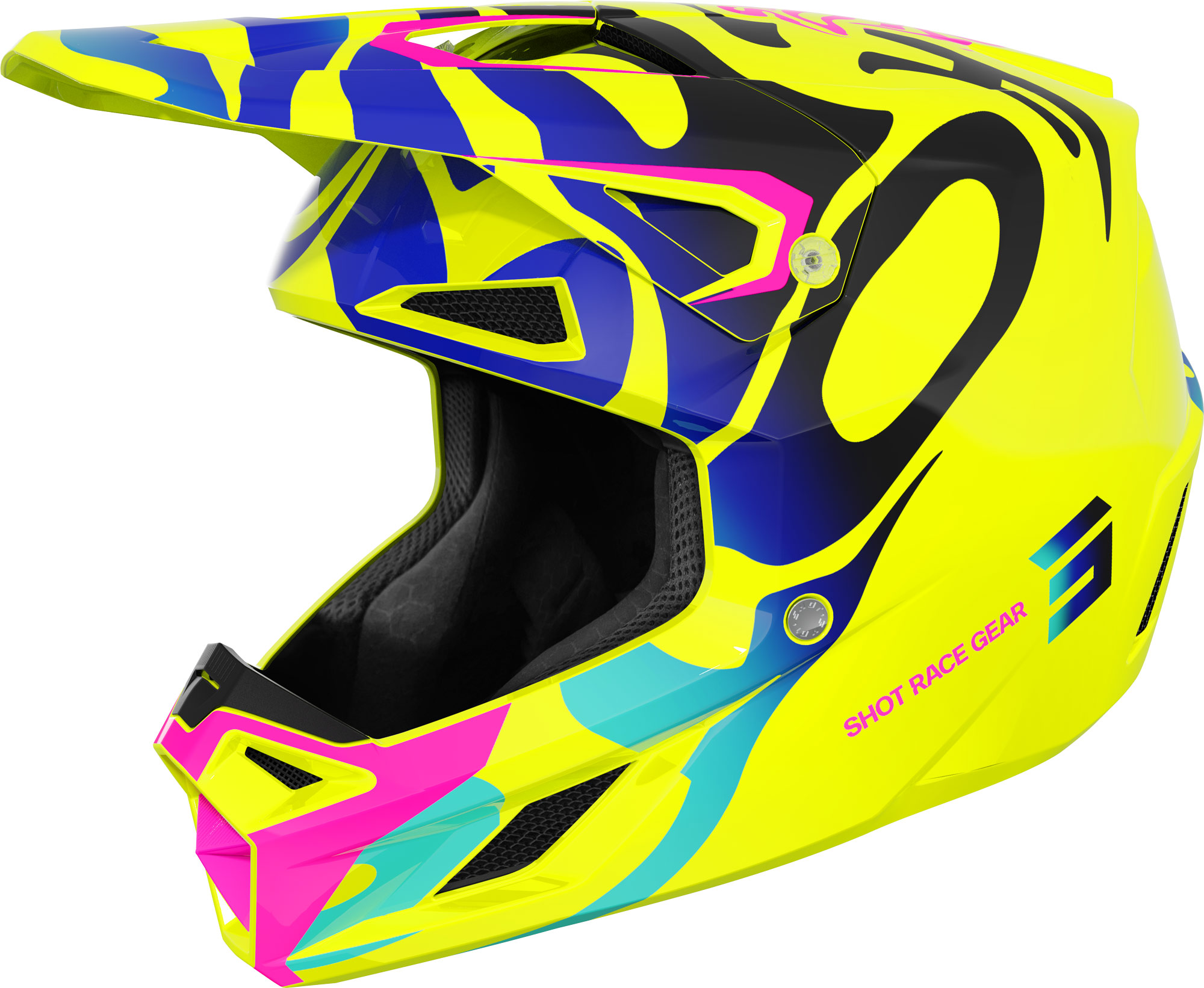 Shot Speed Ghost Cască de motocross pentru tineret galben Y/L (53/54) Figura 1