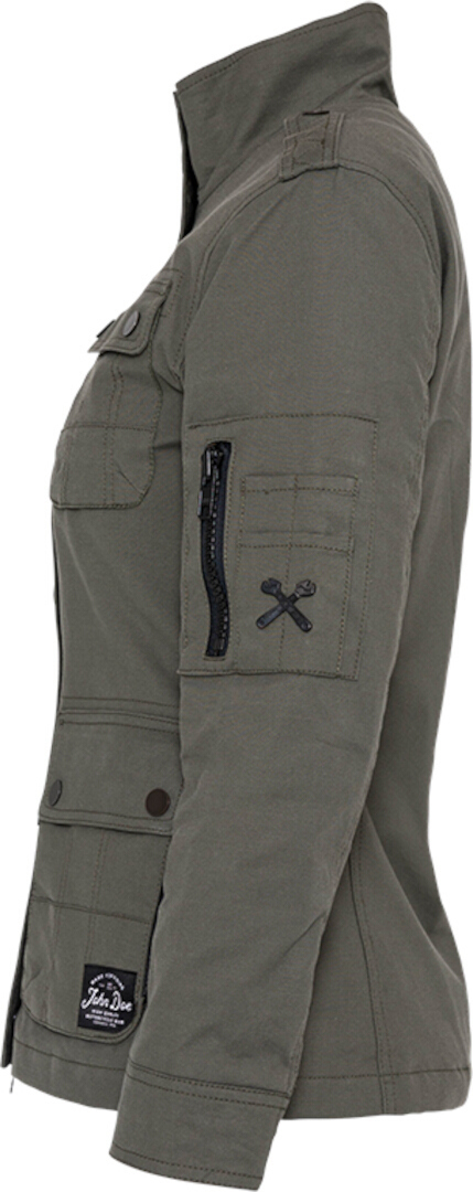 John Doe Explorer XTM Dames Motorfiets Textiel Jas Olive M Figuur 4