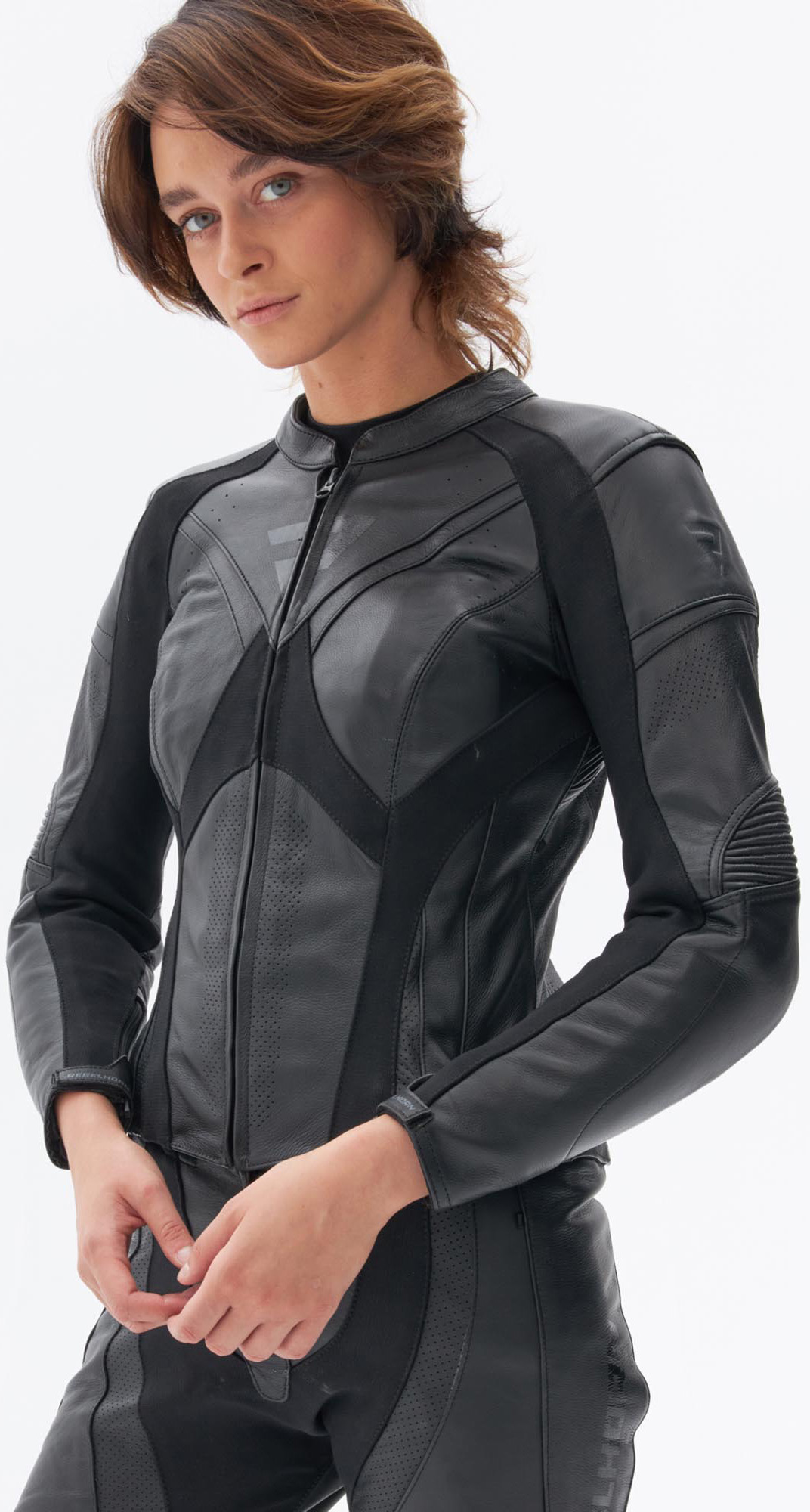 Rebelhorn Rebel Damen Motorrad Lederjacke schwarz 32 Abbildung 3