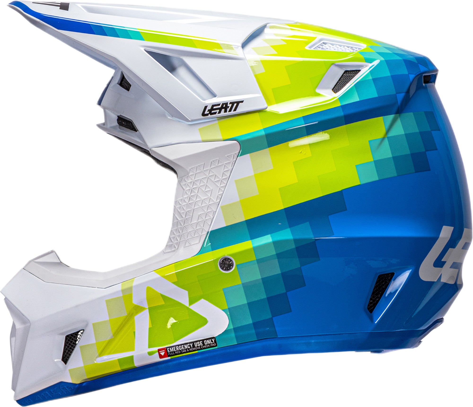 Leatt 7.5 V26 Casco da motocross con occhiali bianco/blu/giallo XXL (63/64) Figura 4