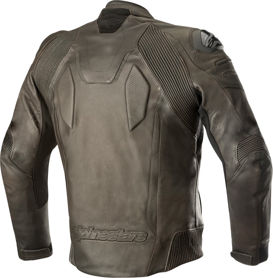 Alpinestars Caliber Jachetă de piele de motocicletă Maro 58 Figura 2