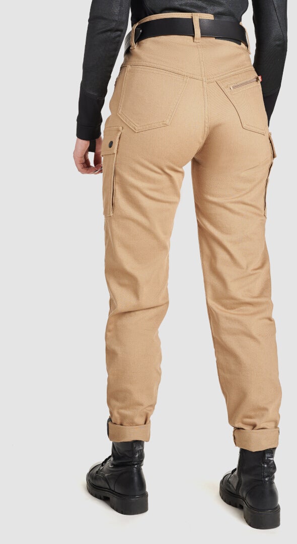 Pando Moto Mila Cargo Dames Motorfiets Jeans Beige 32/30 Figuur 4