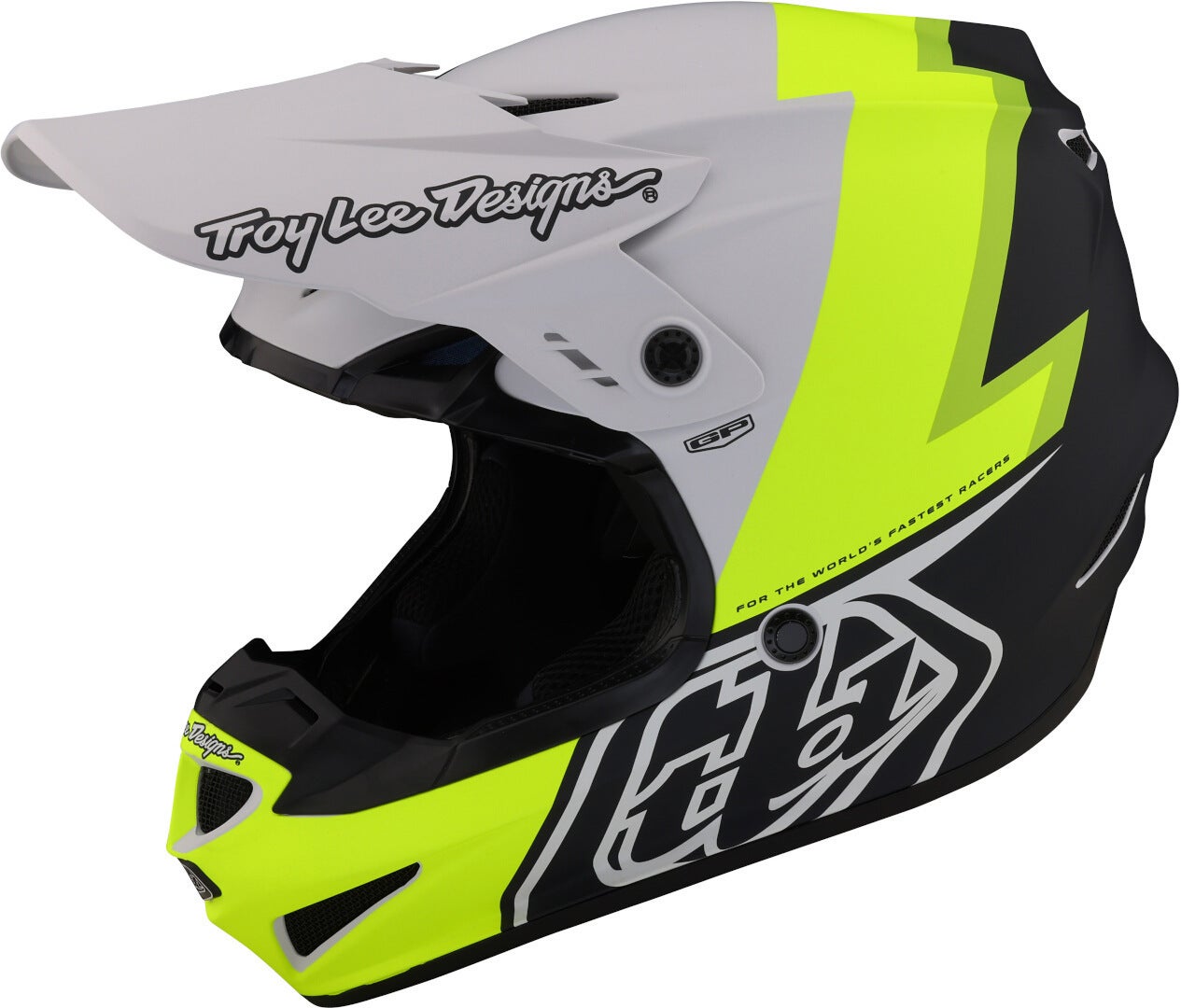 Troy Lee Designs GP Volt Casco da motocross nero/bianco/giallo S (55/56) Figura 1