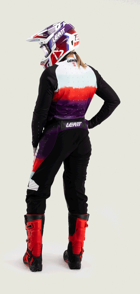 Leatt Moto 4.5 Lite Tricou feminin de motocross Negru/Mov/Roșu/Alb L Figura 6