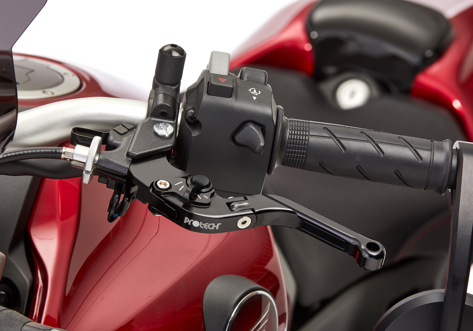 Dźwignia sprzęgła PROTECH Sport 6061-T6-Aluminium anodowana / regulator czarna czarna Rysunek 1
