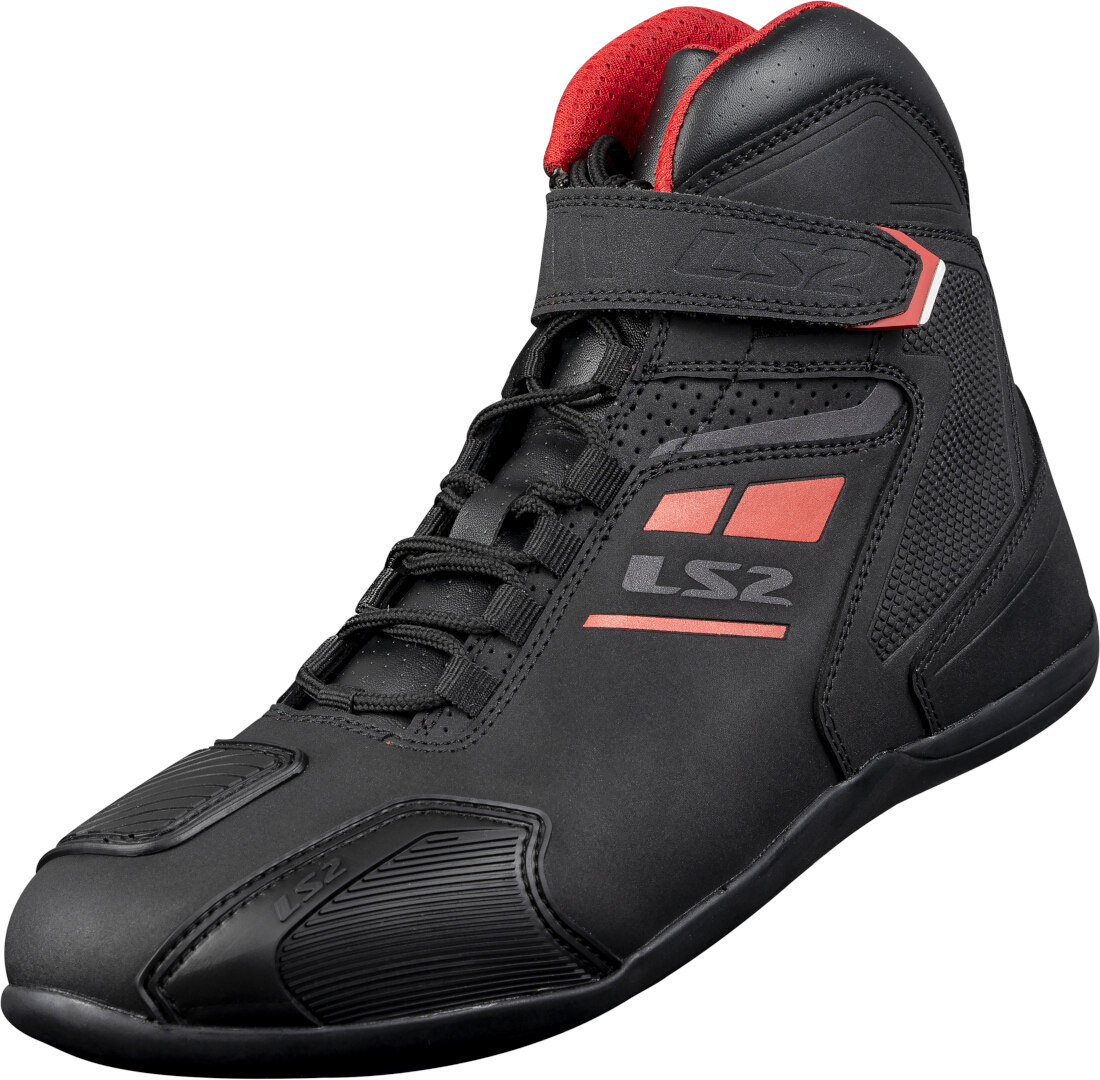 LS2 Garra perforierte Motorrad Schuhe schwarz/rot 47 Abbildung 1