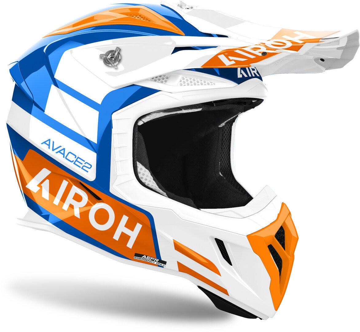 Airoh Aviator Ace 2 Sake Motocross Helm weiß/blau/orange S (55/56) Abbildung 2