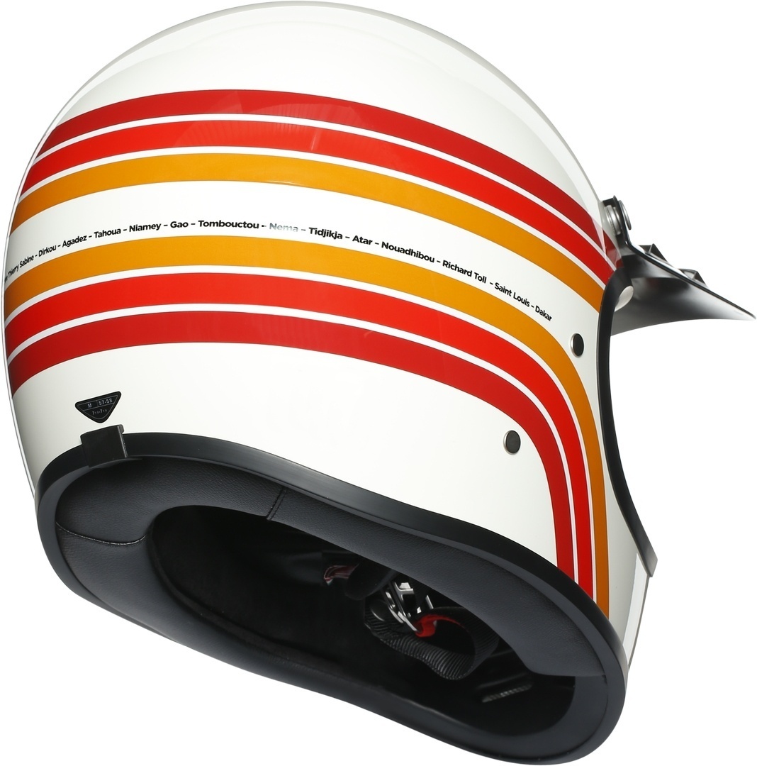 AGV Legends X101 Dakar 87 Casque Blanc/Rouge/Orange S (55/56) Figure 4