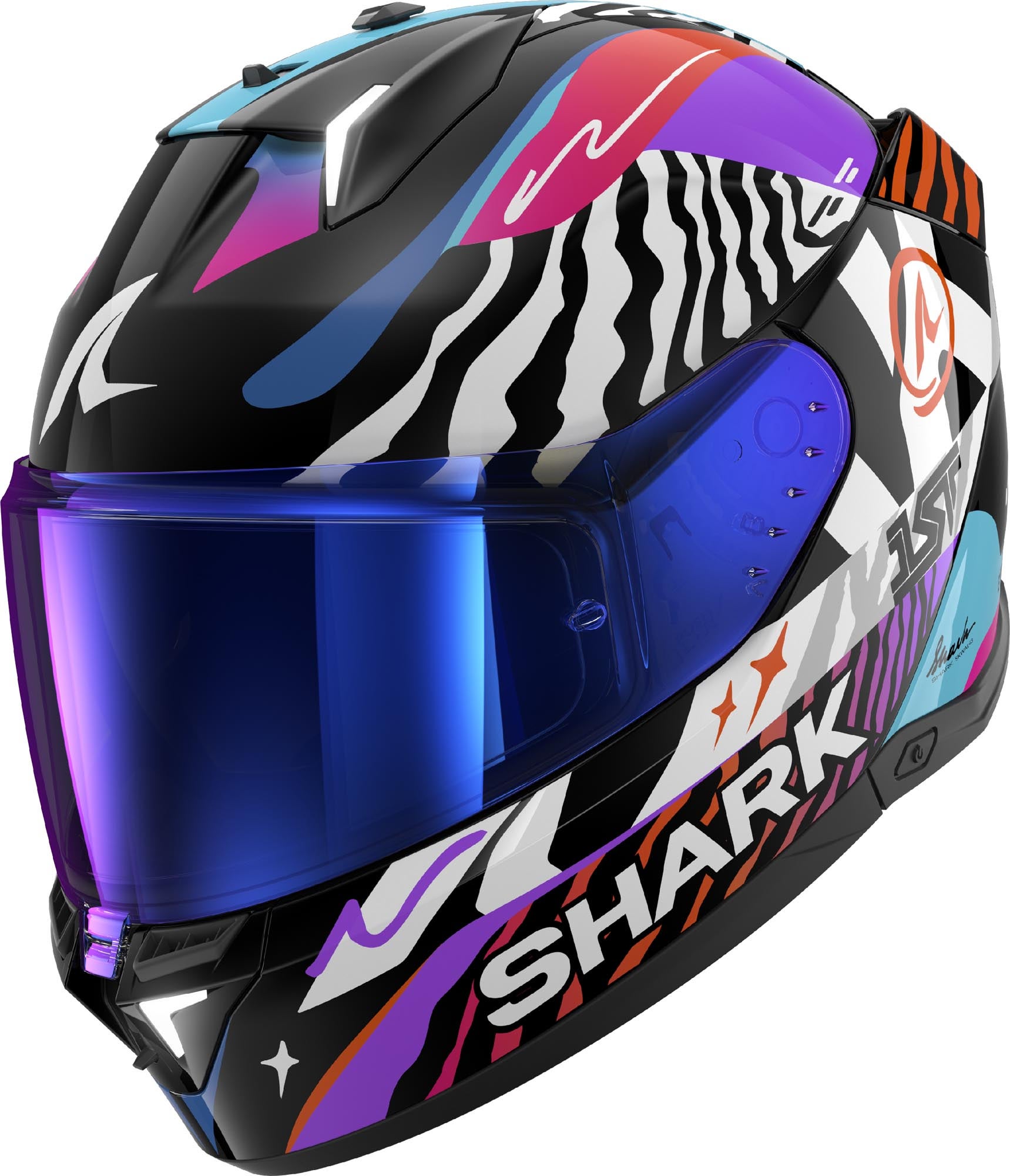 Shark Skwal i3 Speed Fancy Helm schwarz/weiß/orange XL (61/62) Abbildung 1