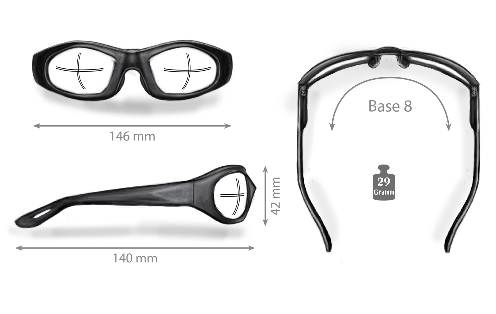 Helly Bikereyes Black Angel Ochelari de soare Black matt Figura 2