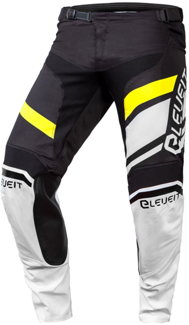 Eleveit X-Legend Calças de Motocross preto/branco/amarelo 34 Figura 1