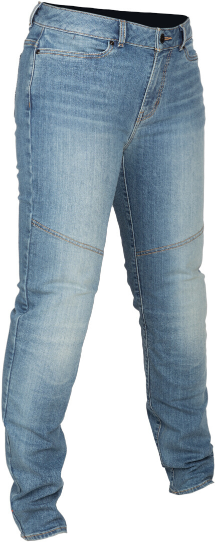 Klim Betty Tapered Stretch Damer Motorcykel Jeans ljusblå 0/29 Figur 3