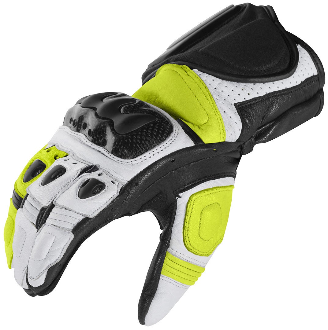Arlen Ness Sprint Motorcykel handsker sort/hvid/gul M Figur 3