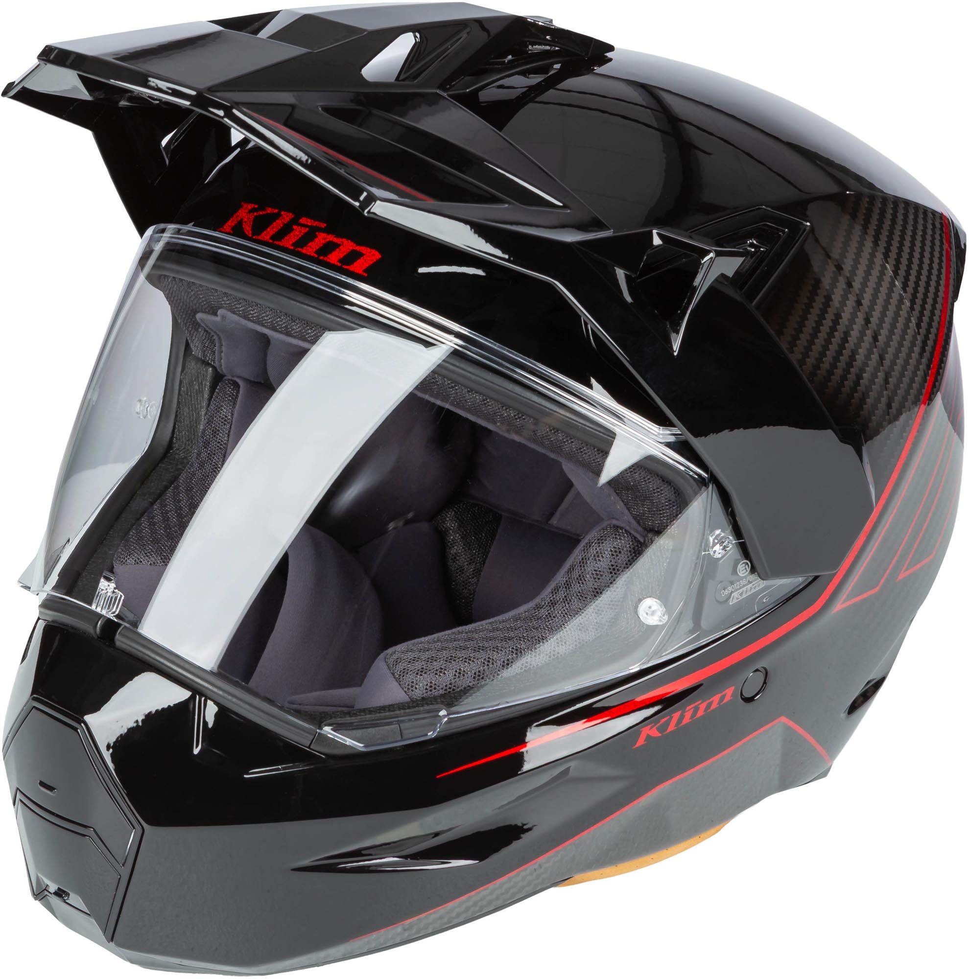 Klim X1 Alpha Graphic Carbon Endurohelm Zwart/Rood S (55/56) Figuur 1