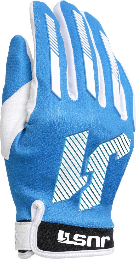 Just1 J-Force X Luvas de motocross para jovens azul/branco M Figura 1
